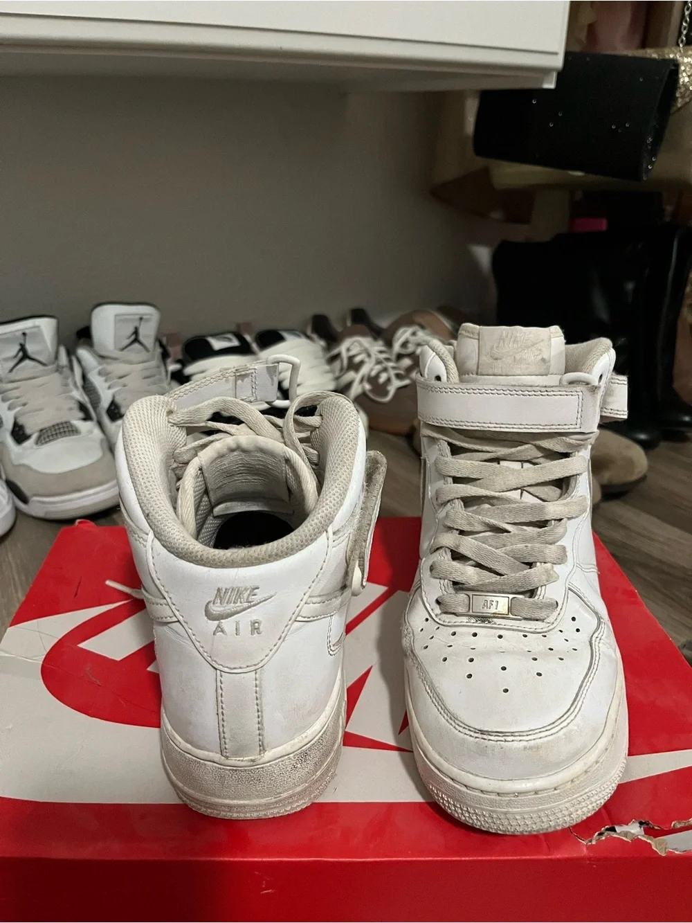 Nike Women’s White High-Top Sneakers with Strap
